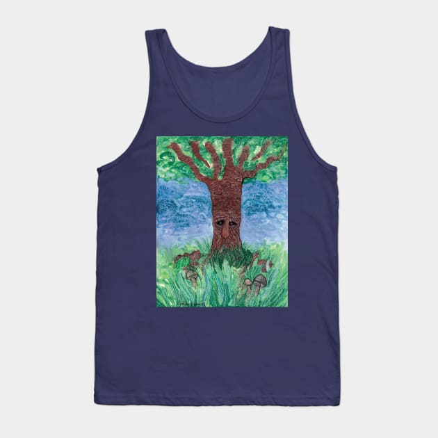 Wise Old Tree Tank Top by Christopher's Doodles